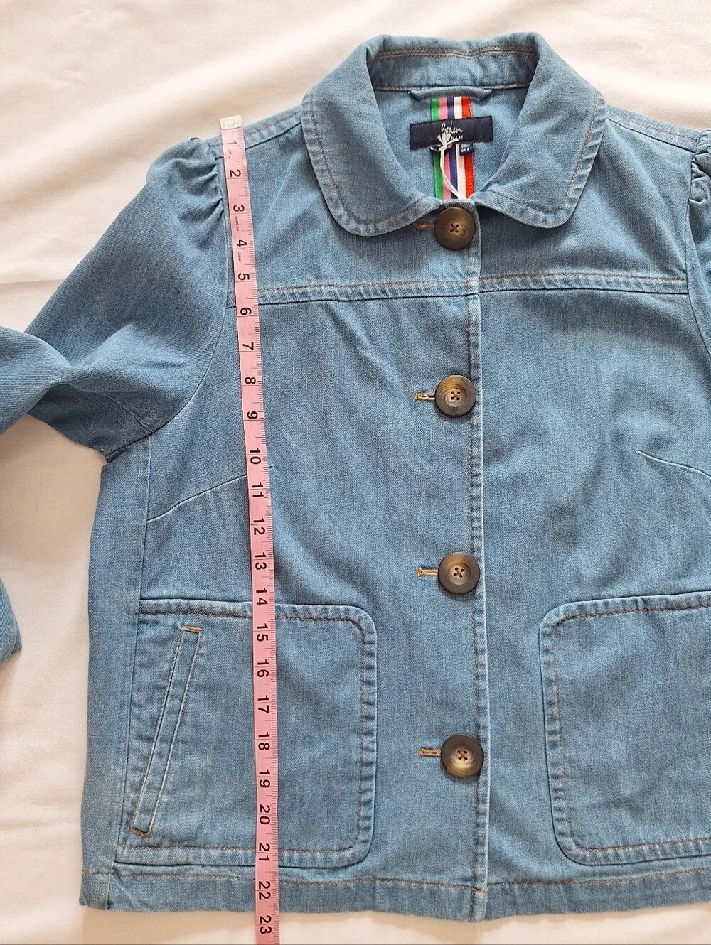 NWT Boden Light Blue Denim Button-Up Jacket